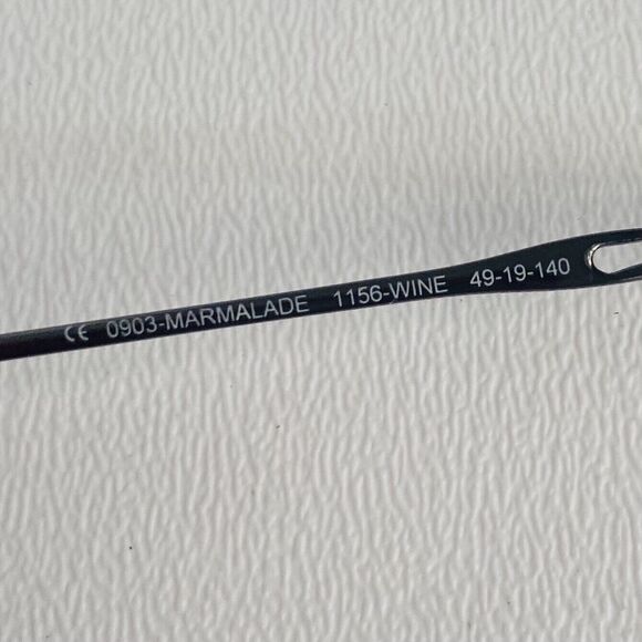 Dakota Smith 0903 -Marmalade 1156-Wine 49-19-140 Eye Glass Selling Frame Only - Picture 8 of 12